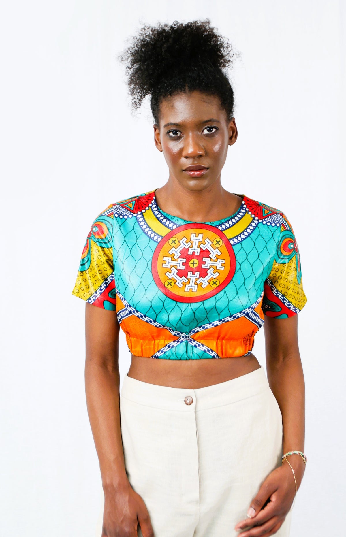 TOP CROPPED TURQUOISE KUANZA