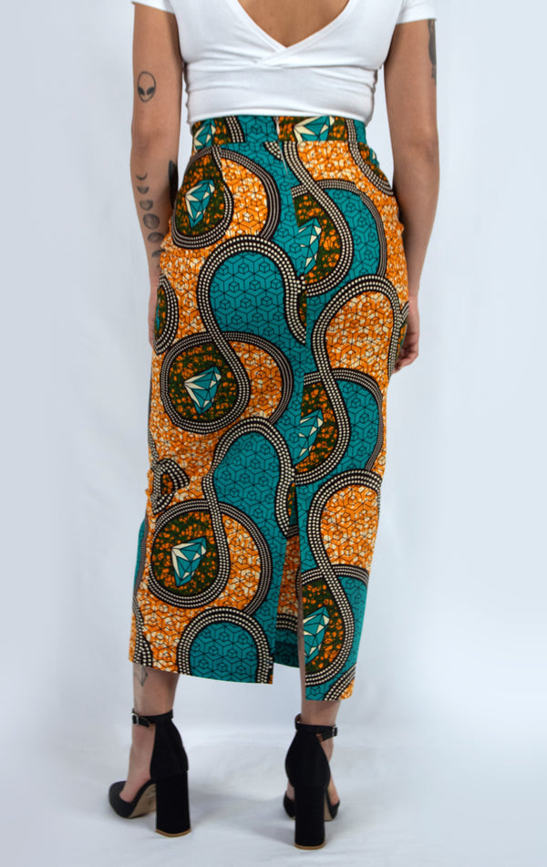 PENCIL SKIRT BLUE LUNDA