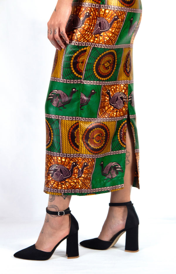 PENCIL SKIRT GREEN BENGUELA
