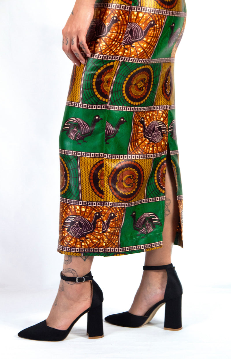 PENCIL SKIRT GREEN BENGUELA