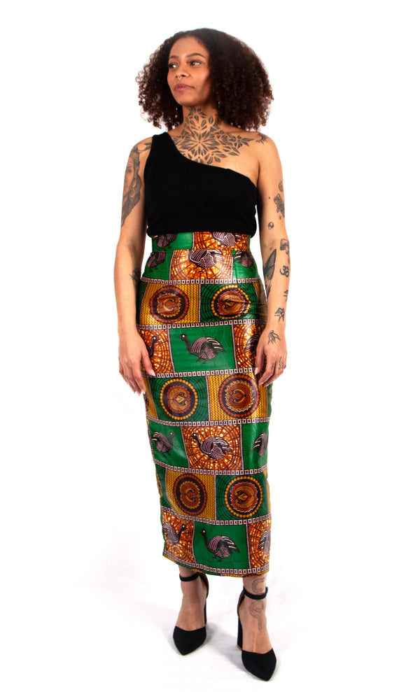 PENCIL SKIRT GREEN BENGUELA