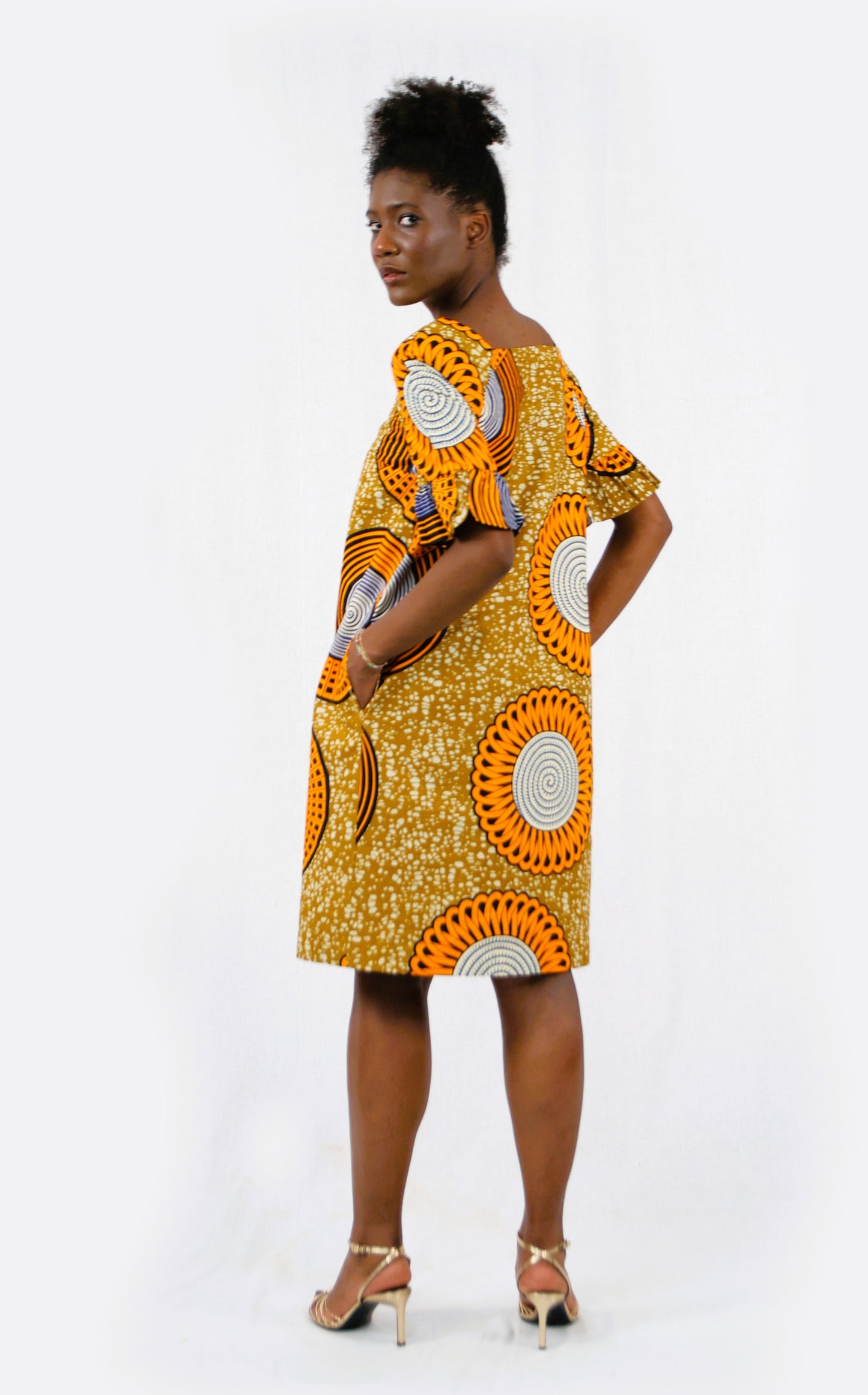 STRAIGHT DRESS BOTSWANA FLOWER