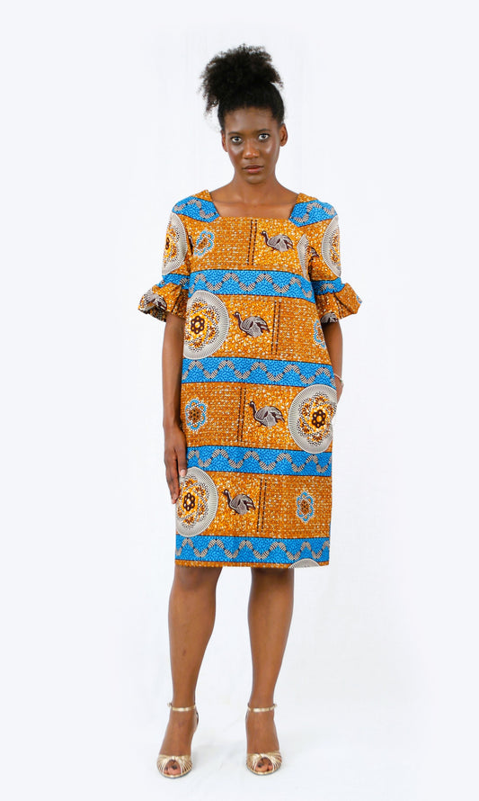 STRAIGHT DRESS BROWN BENGUELA