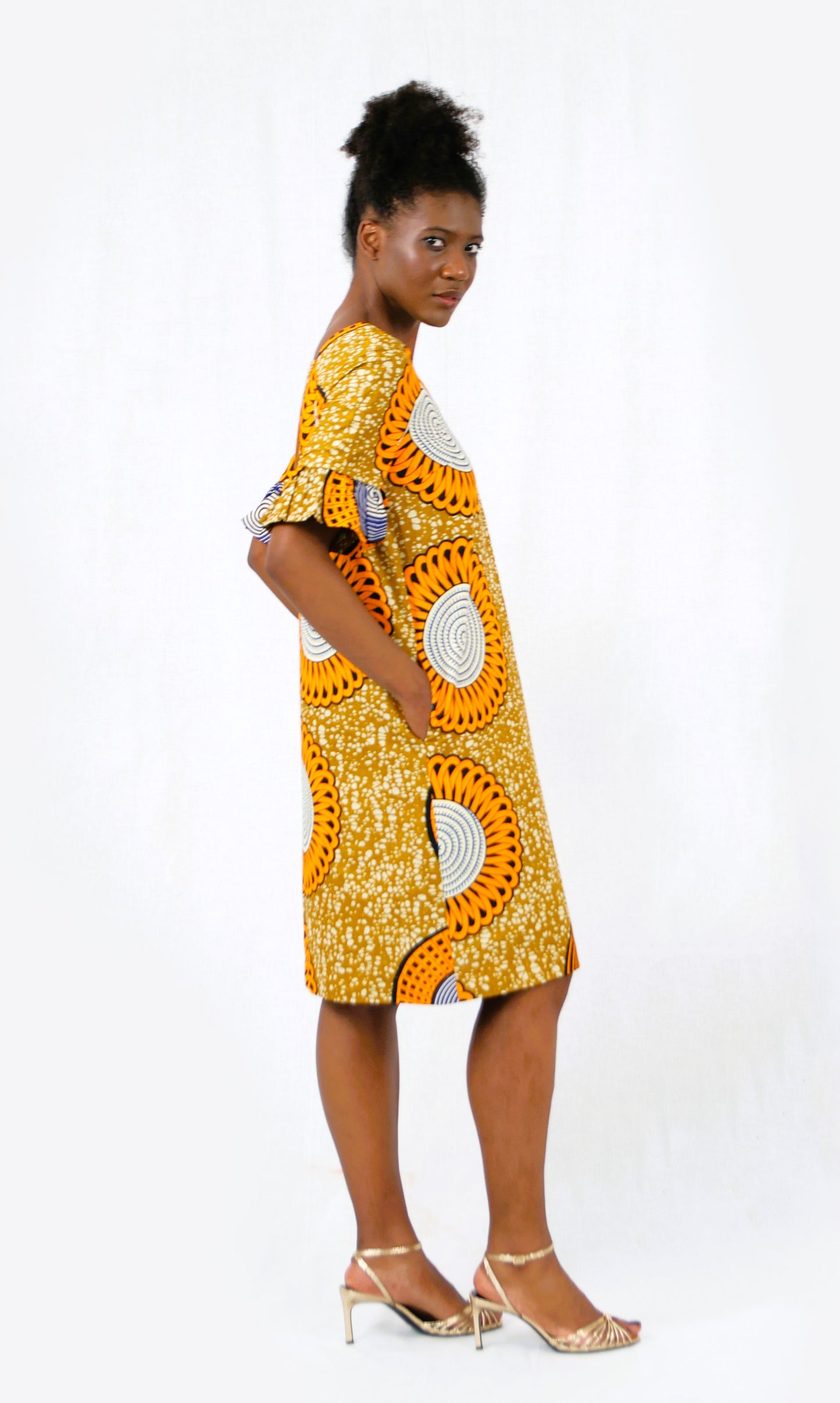 STRAIGHT DRESS BOTSWANA FLOWER