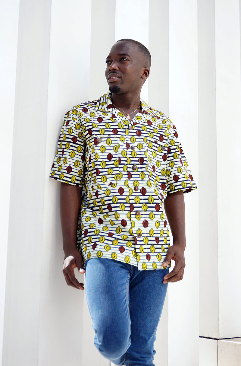 MEN’S SHORT SLEEVE SHIRT AFRICAN CONCH