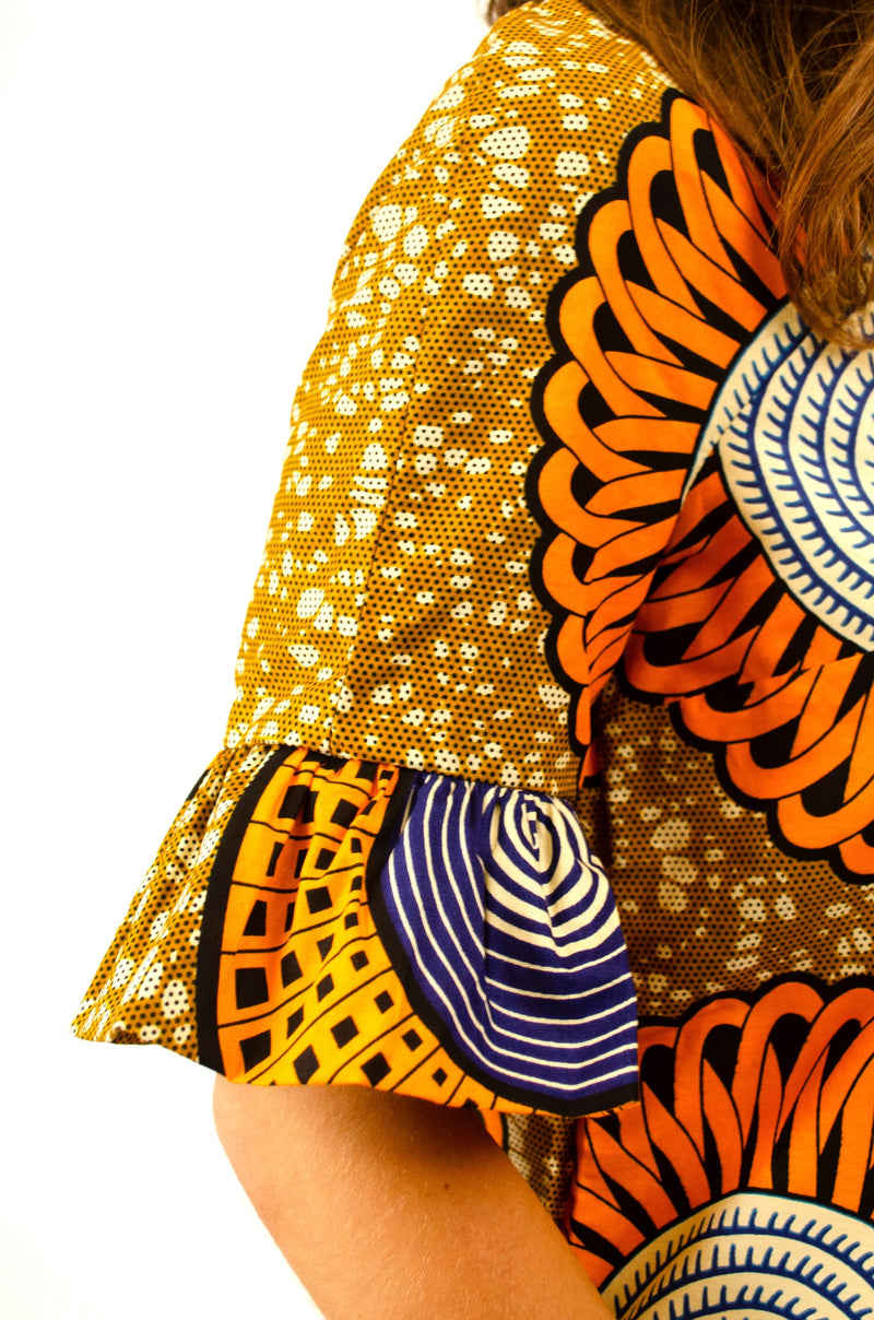 STRAIGHT DRESS BOTSWANA FLOWER
