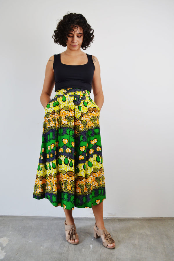 MIDI SKIRT WITH PLEATS NALA GLAM