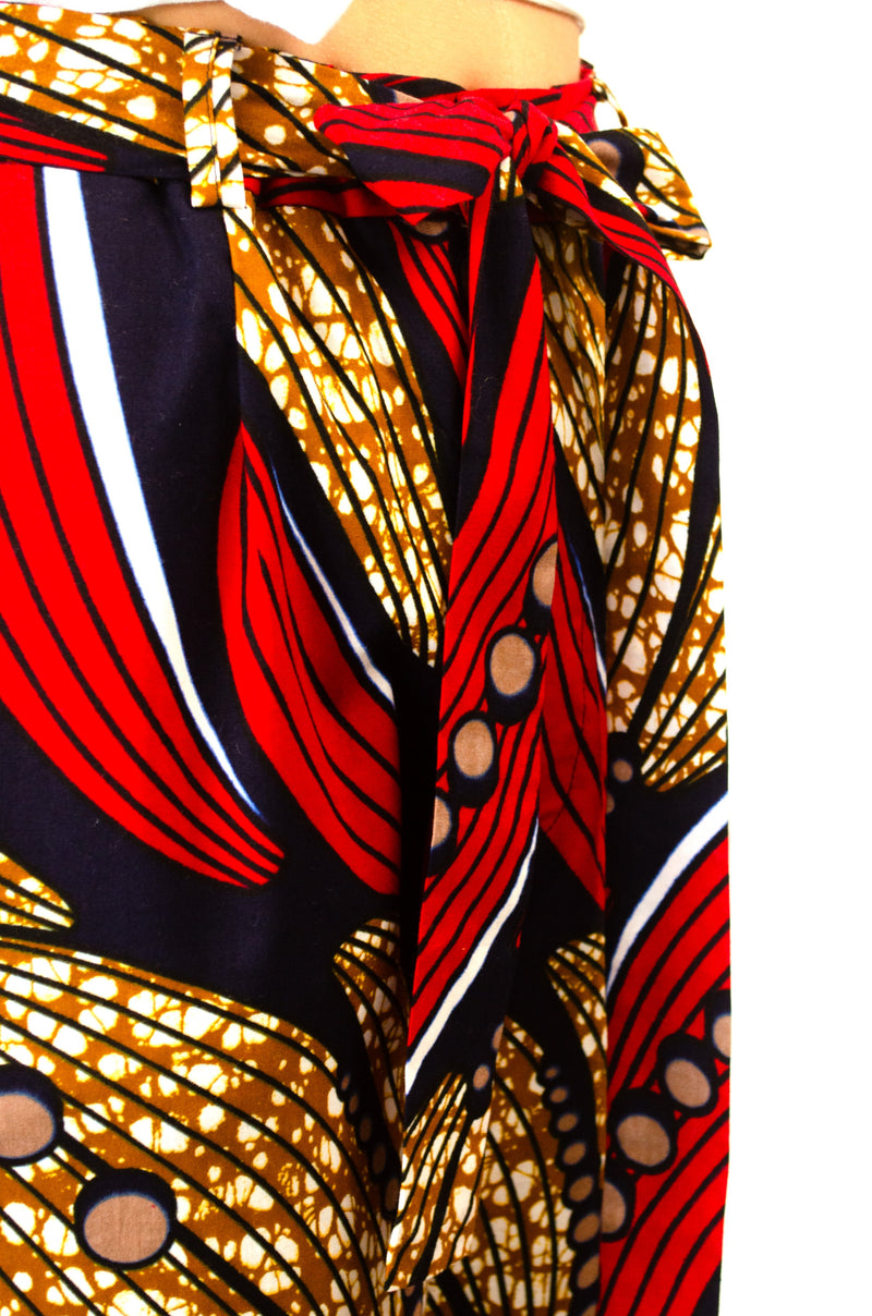 HIGH-WAISTED TROUSERS BLUE GHANA