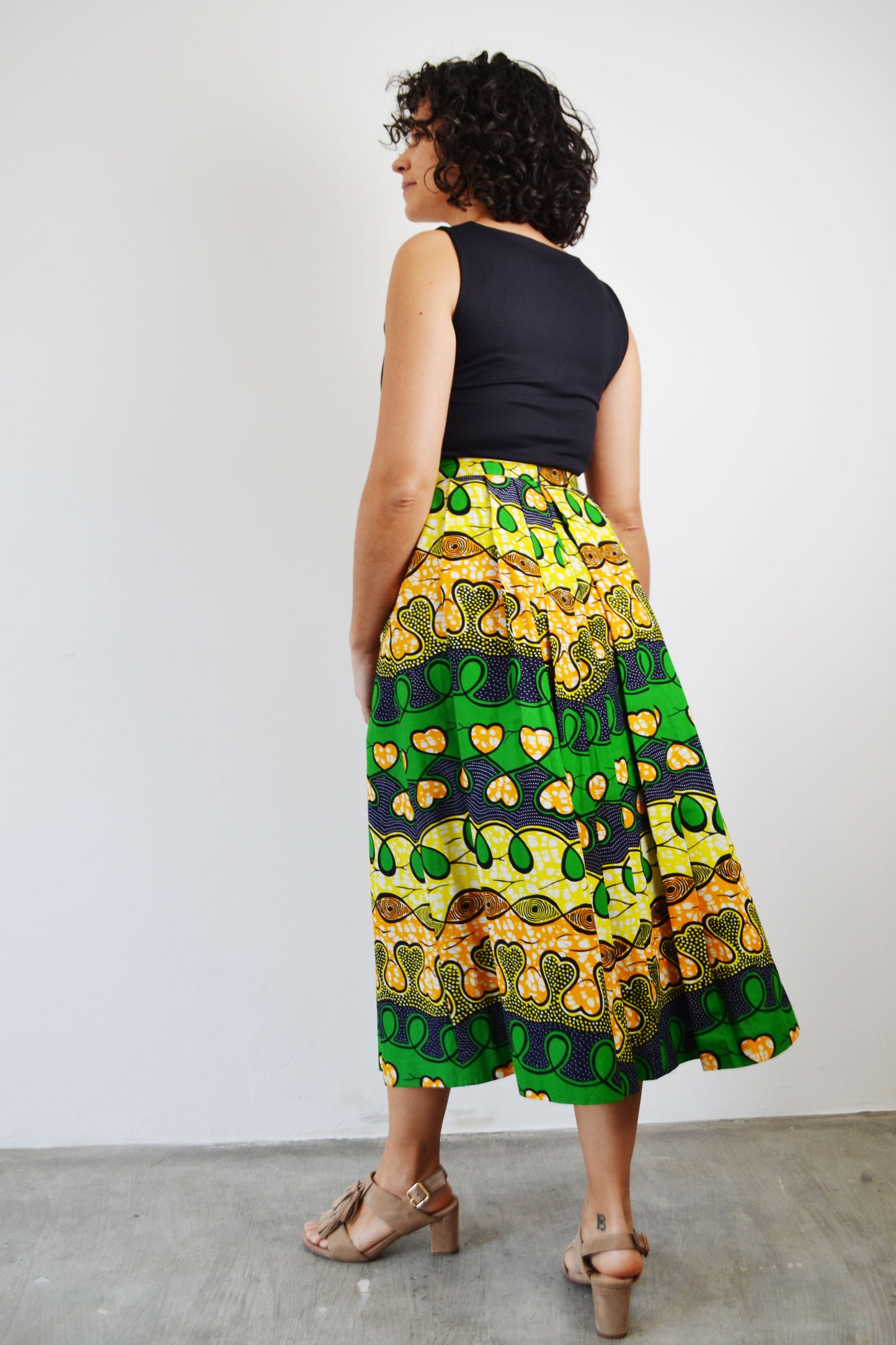 MIDI SKIRT WITH PLEATS NALA GLAM
