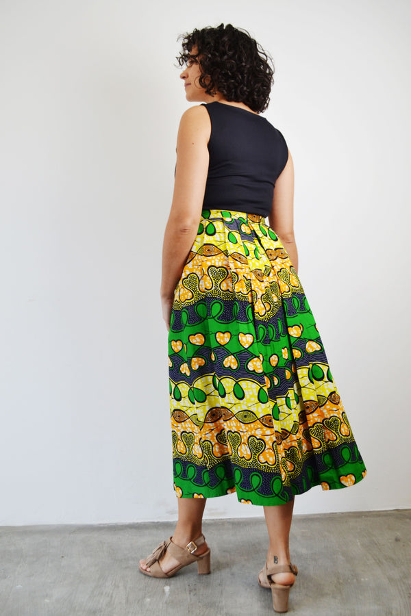 MIDI SKIRT WITH PLEATS NALA GLAM
