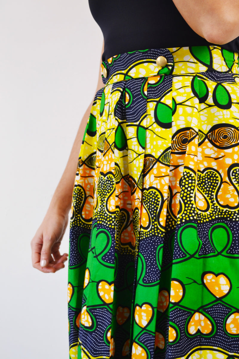 MIDI SKIRT WITH PLEATS NALA GLAM