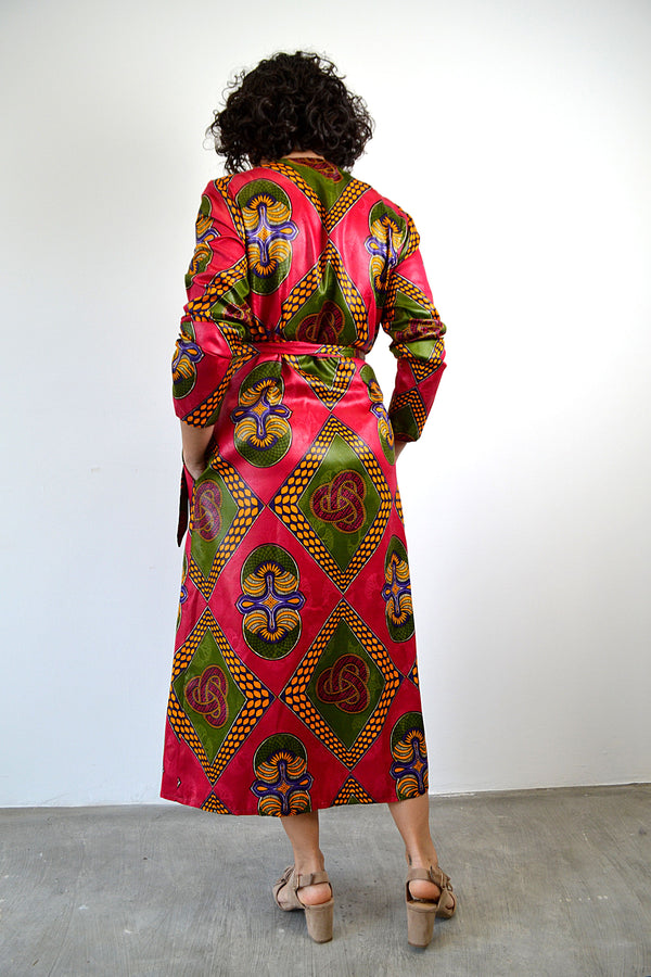 MIDI DOUBLE-BREASTED DRESS NIGERIAN STYLE