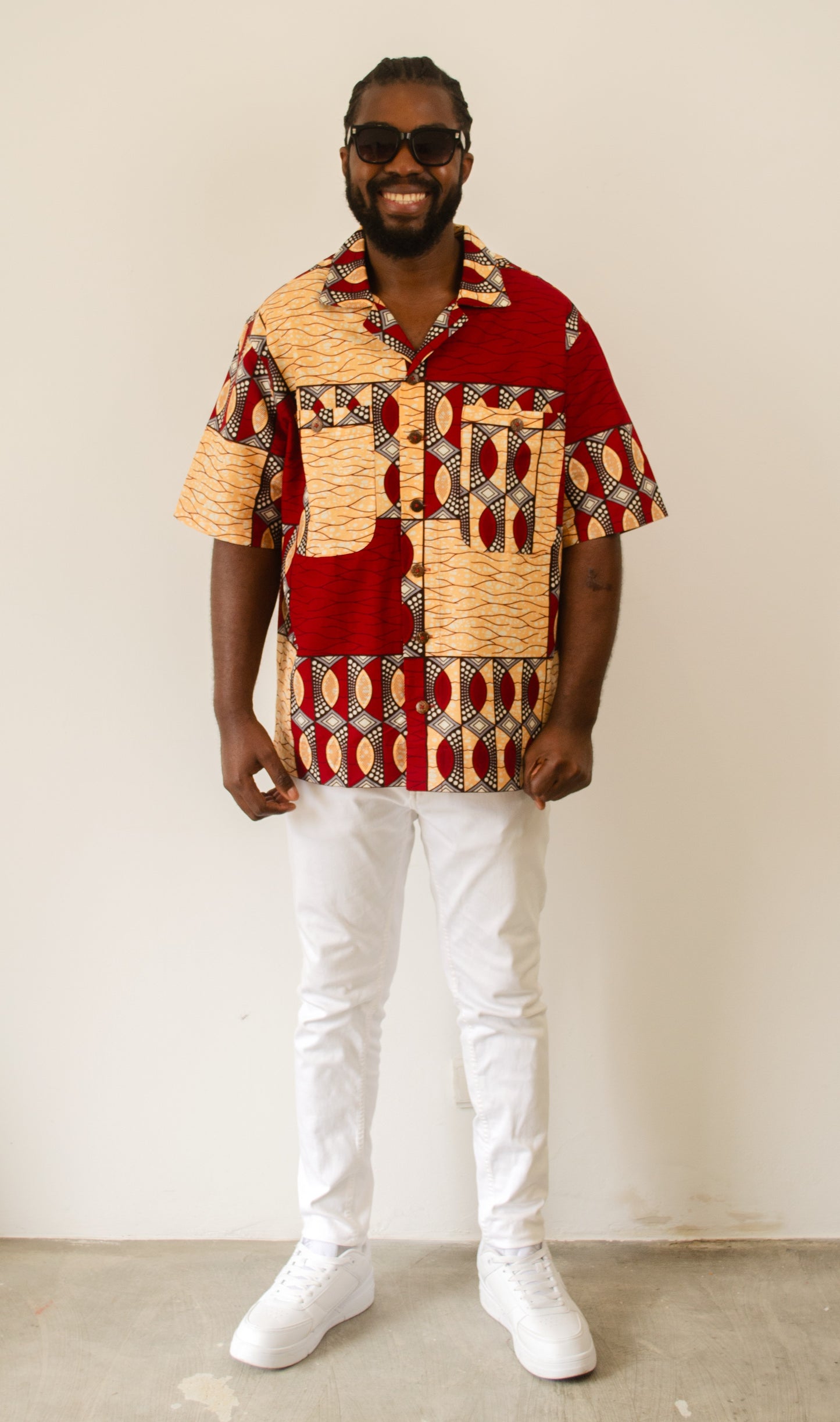 MEN’S SHORT SLEEVE SHIRT RED NAIJA