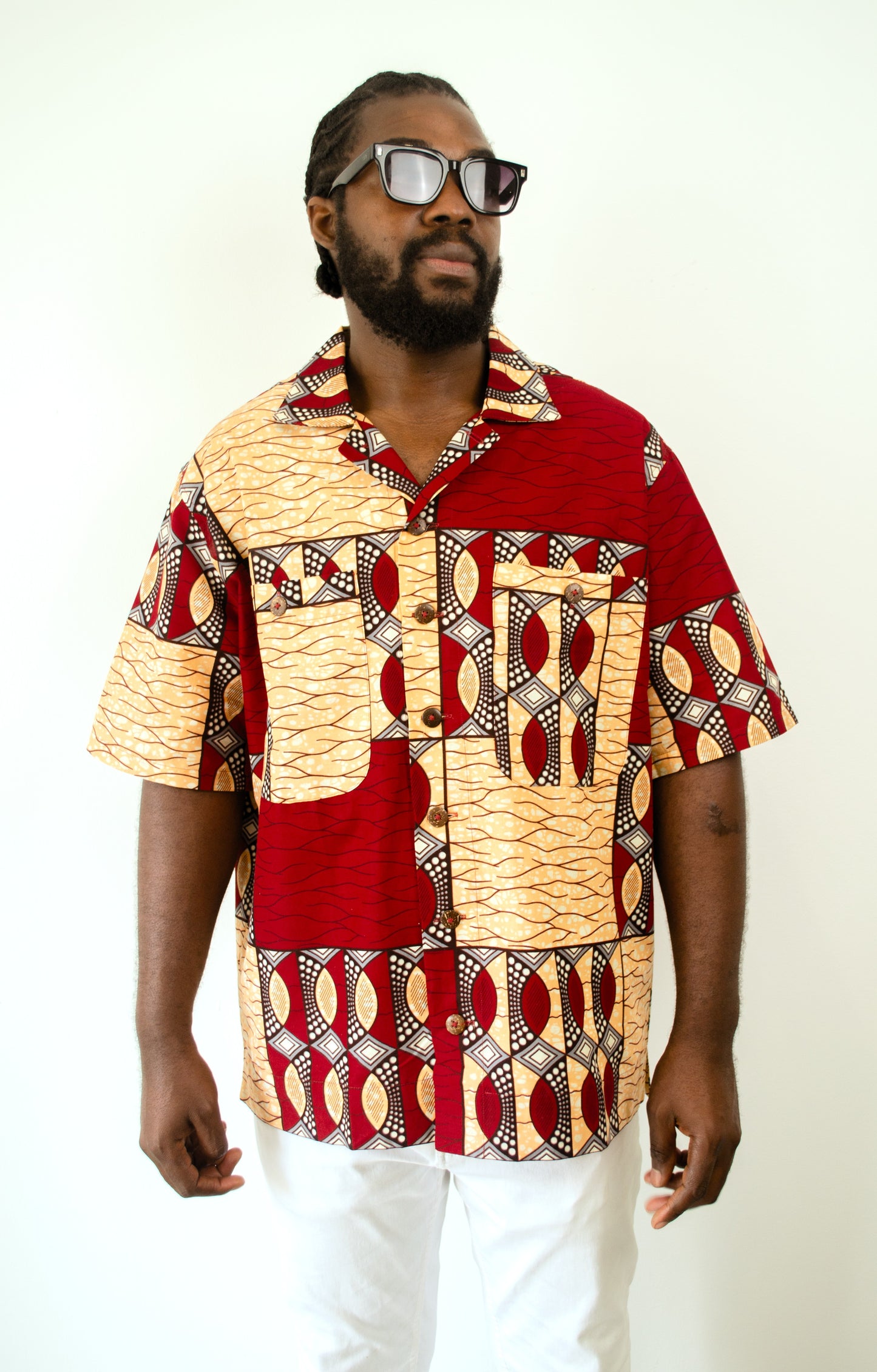 MEN’S SHORT SLEEVE SHIRT RED NAIJA
