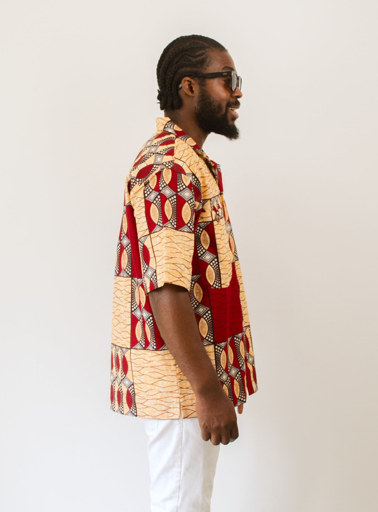 MEN’S SHORT SLEEVE SHIRT RED NAIJA