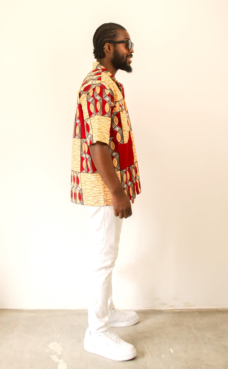 MEN’S SHORT SLEEVE SHIRT RED NAIJA