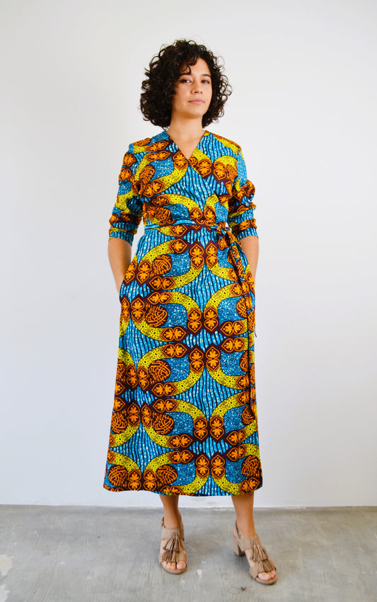 MIDI DOUBLE-BREASTED DRESS BLUE ZARMA
