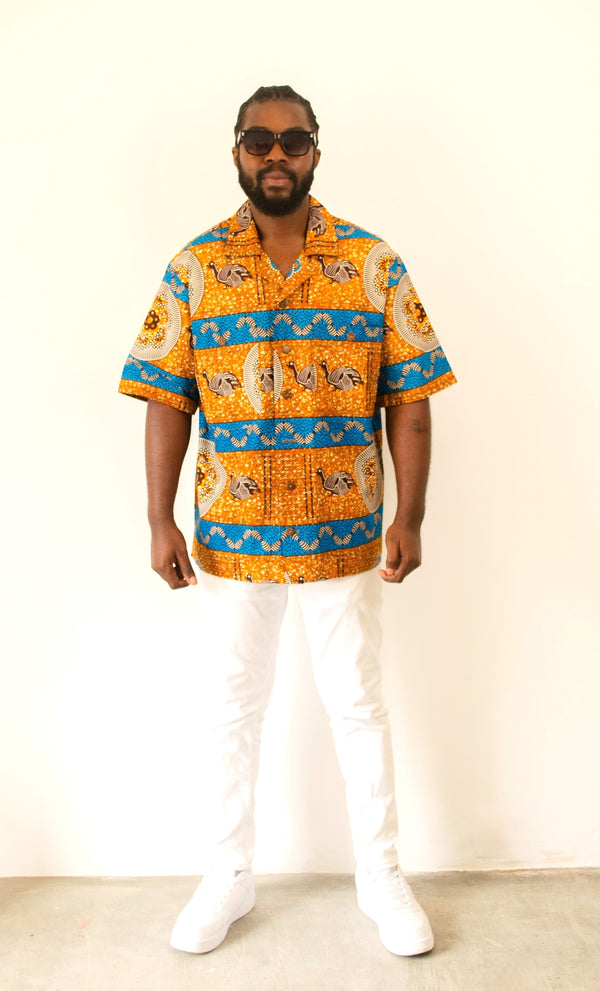 MEN’S SHORT SLEEVE SHIRT BROWN BENGUELA