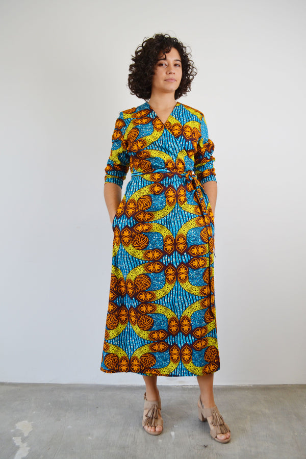 MIDI DOUBLE-BREASTED DRESS BLUE ZARMA