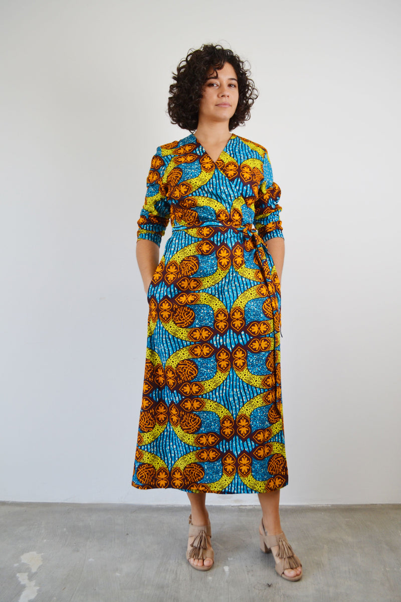MIDI DOUBLE-BREASTED DRESS BLUE ZARMA