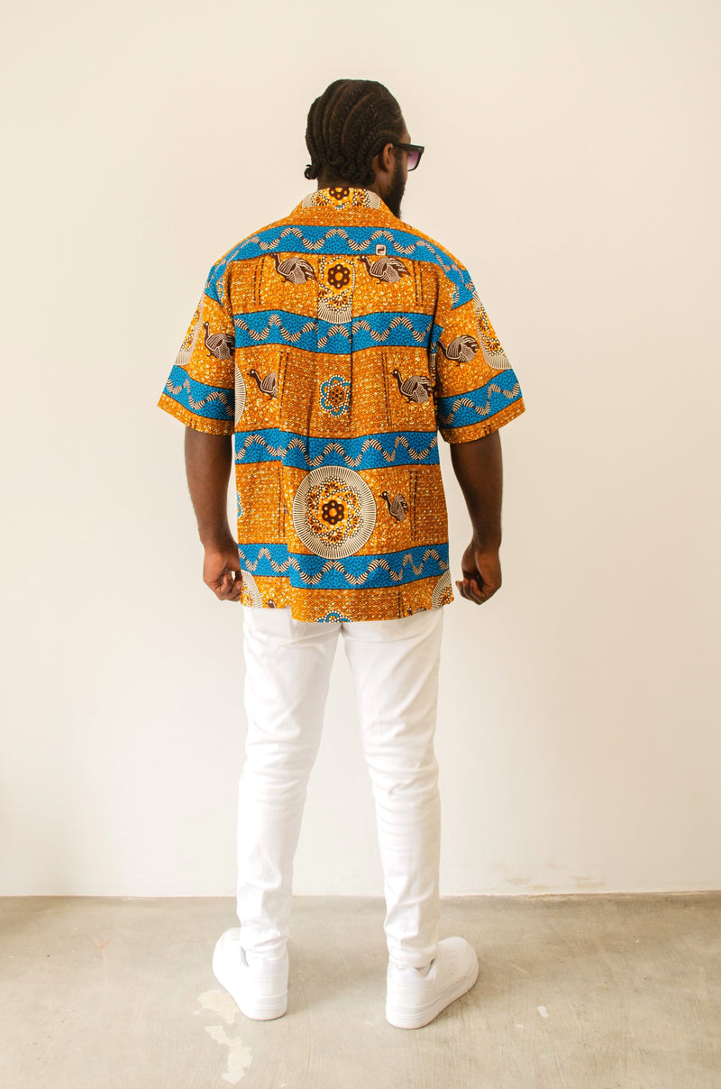 MEN’S SHORT SLEEVE SHIRT BROWN BENGUELA