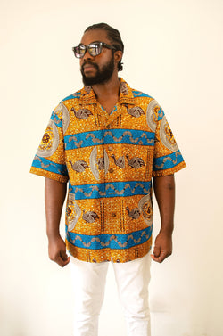 MEN’S SHORT SLEEVE SHIRT BROWN BENGUELA