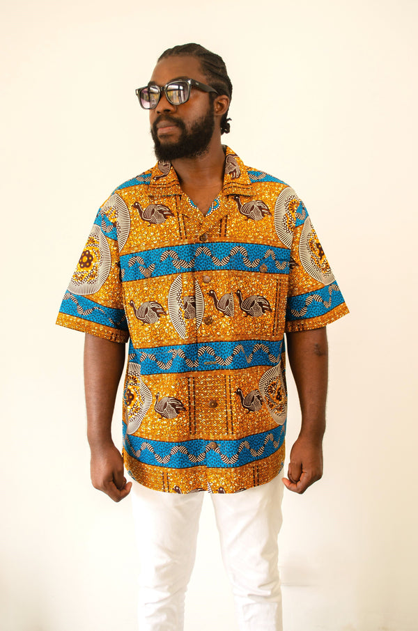 MEN’S SHORT SLEEVE SHIRT BROWN BENGUELA