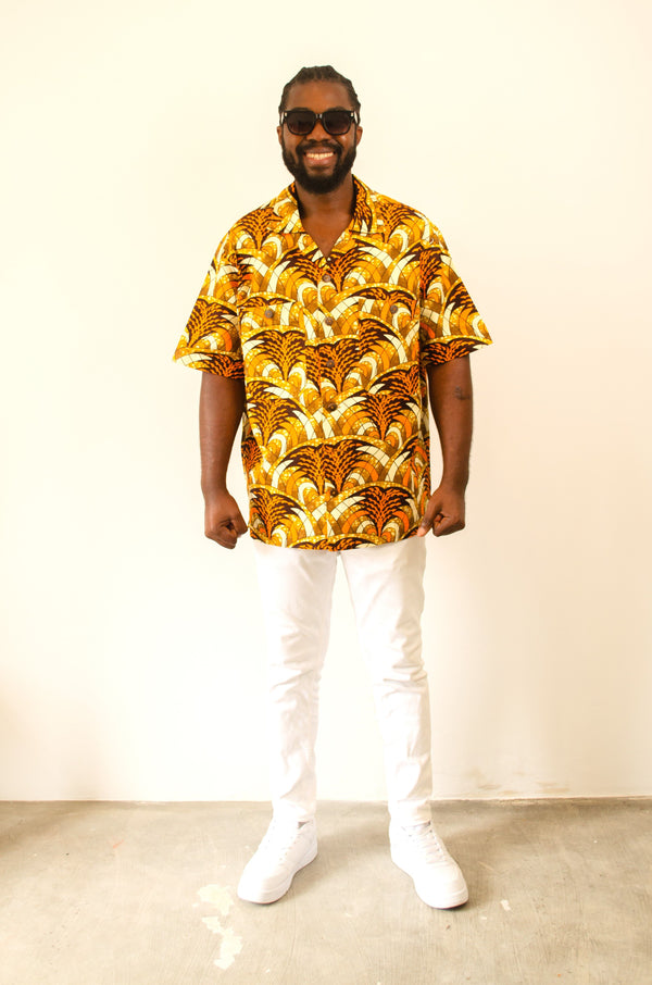 MEN’S SHORT SLEEVE SHIRT ORANGE FOREST