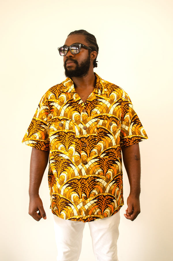 MEN’S SHORT SLEEVE SHIRT ORANGE FOREST