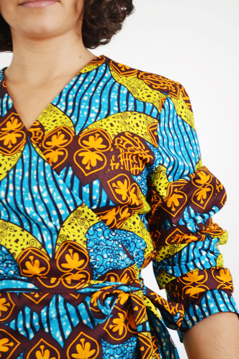 MIDI DOUBLE-BREASTED DRESS BLUE ZARMA