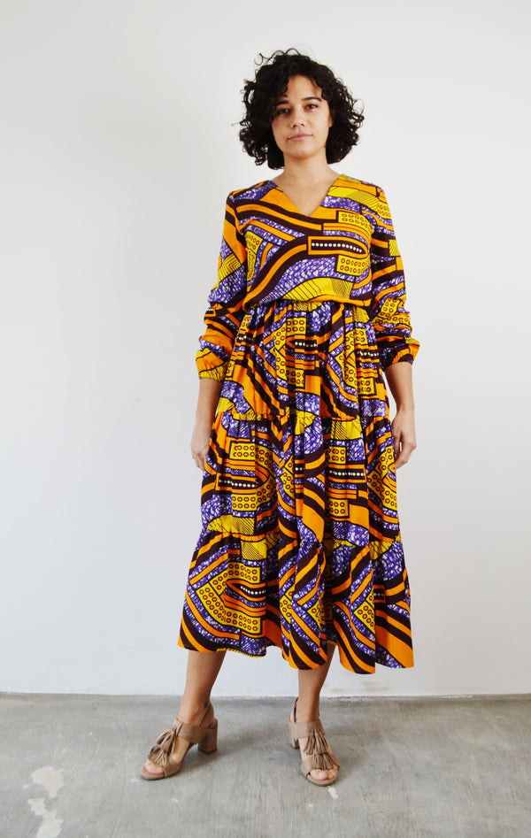 MIDI DRESS WITH FRILLS NALA STYLE