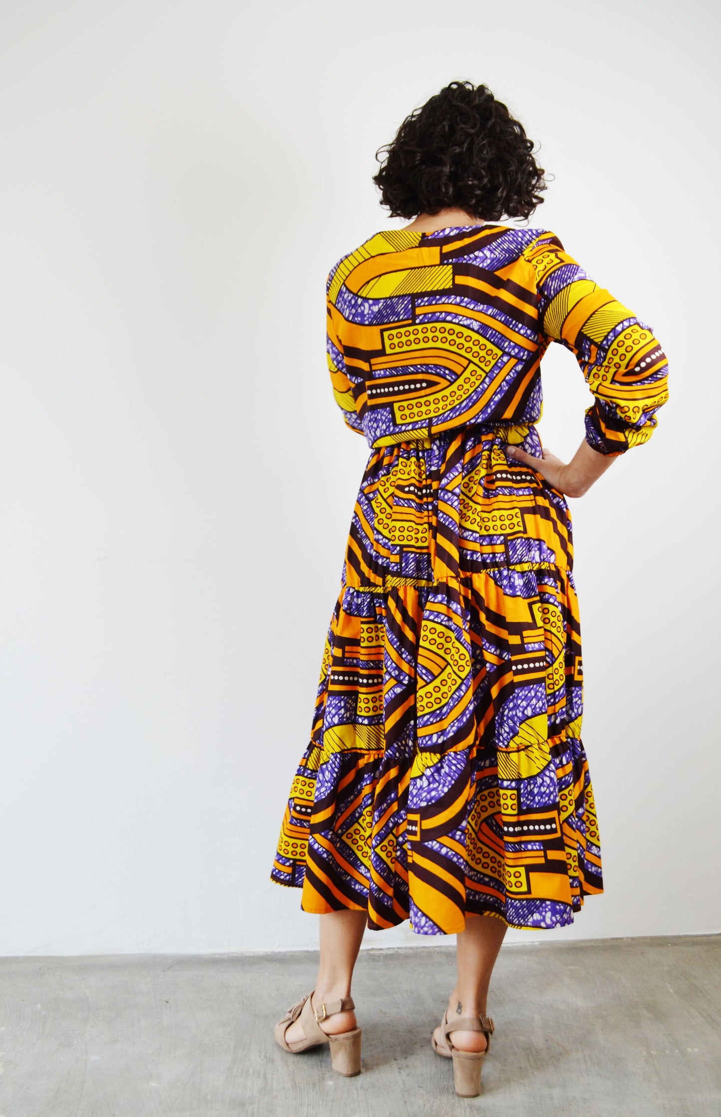 MIDI DRESS WITH FRILLS NALA STYLE