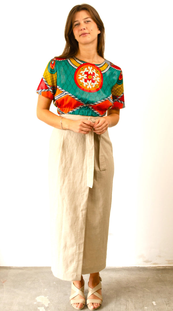 TOP CROPPED TURQUOISE KUANZA