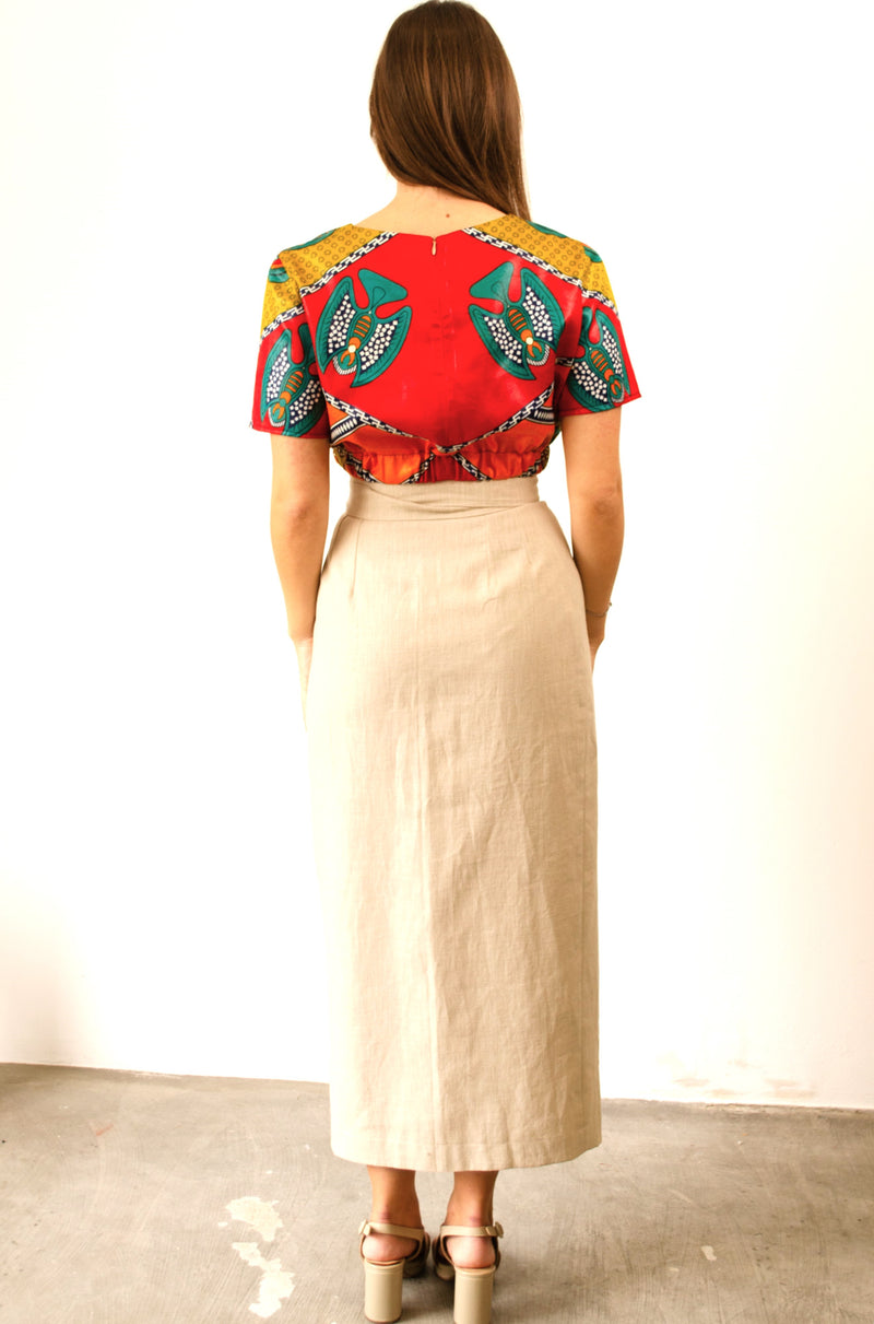 TOP CROPPED TURQUOISE KUANZA
