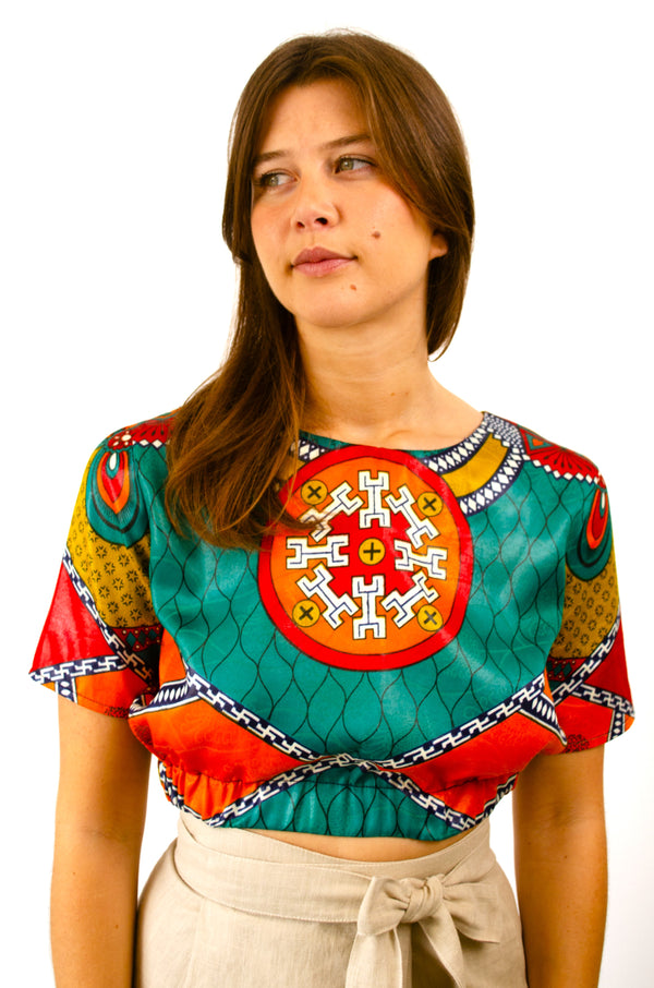 TOP CROPPED TURQUOISE KUANZA