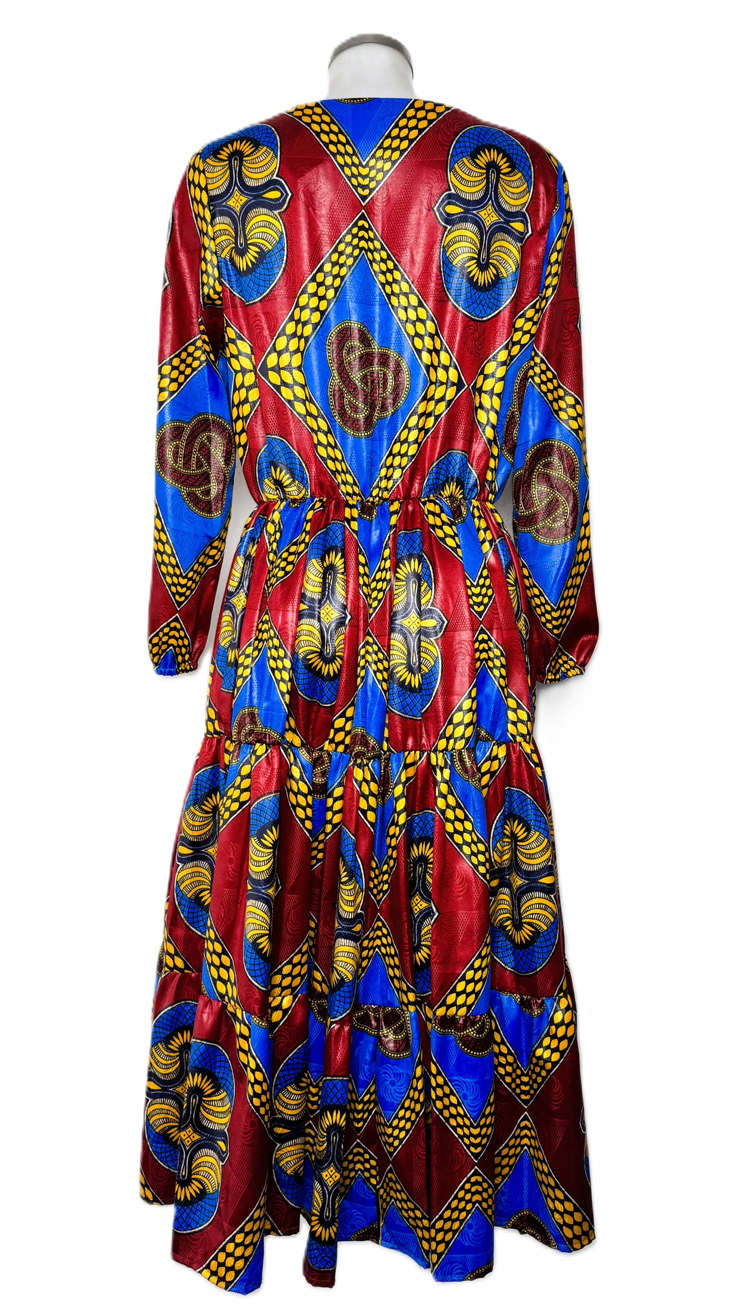 MIDI DRESS WITH FRILLS RED SOYO