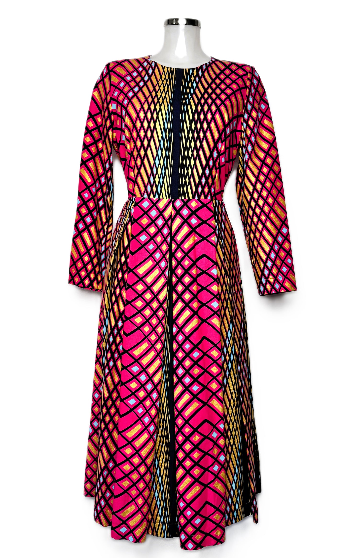 MIDI DRESS WITH PLEATS ROSE IKAPA