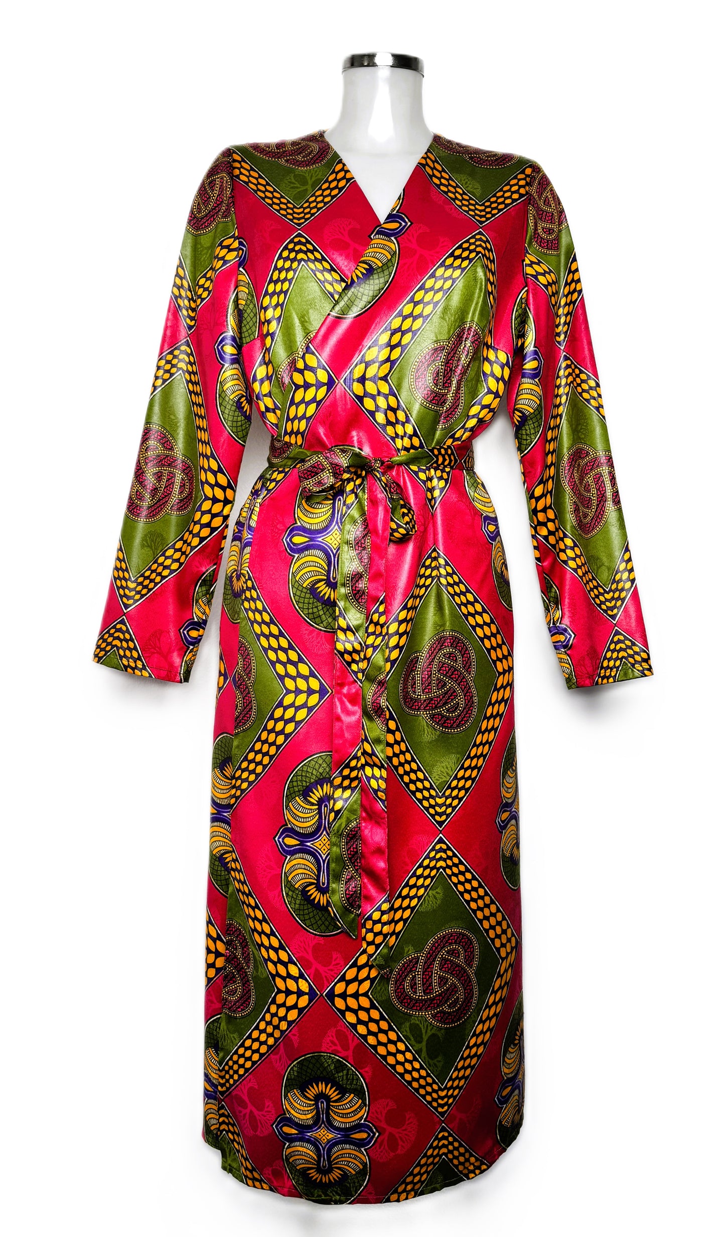 MIDI DOUBLE-BREASTED DRESS NIGERIAN STYLE