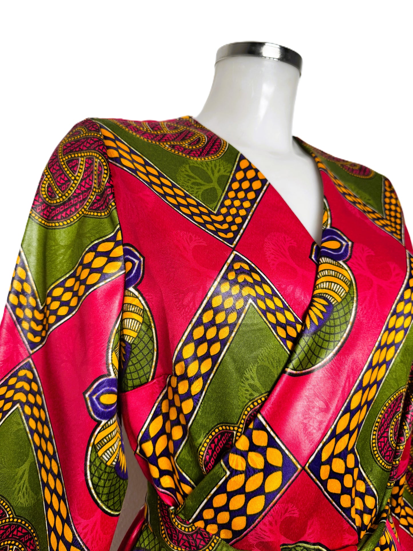 MIDI DOUBLE-BREASTED DRESS NIGERIAN STYLE
