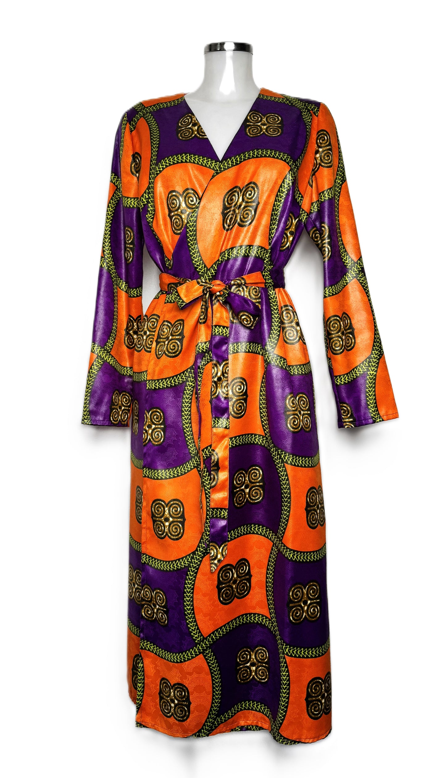 MIDI DOUBLE-BREASTED DRESS ORANGE UÍGE