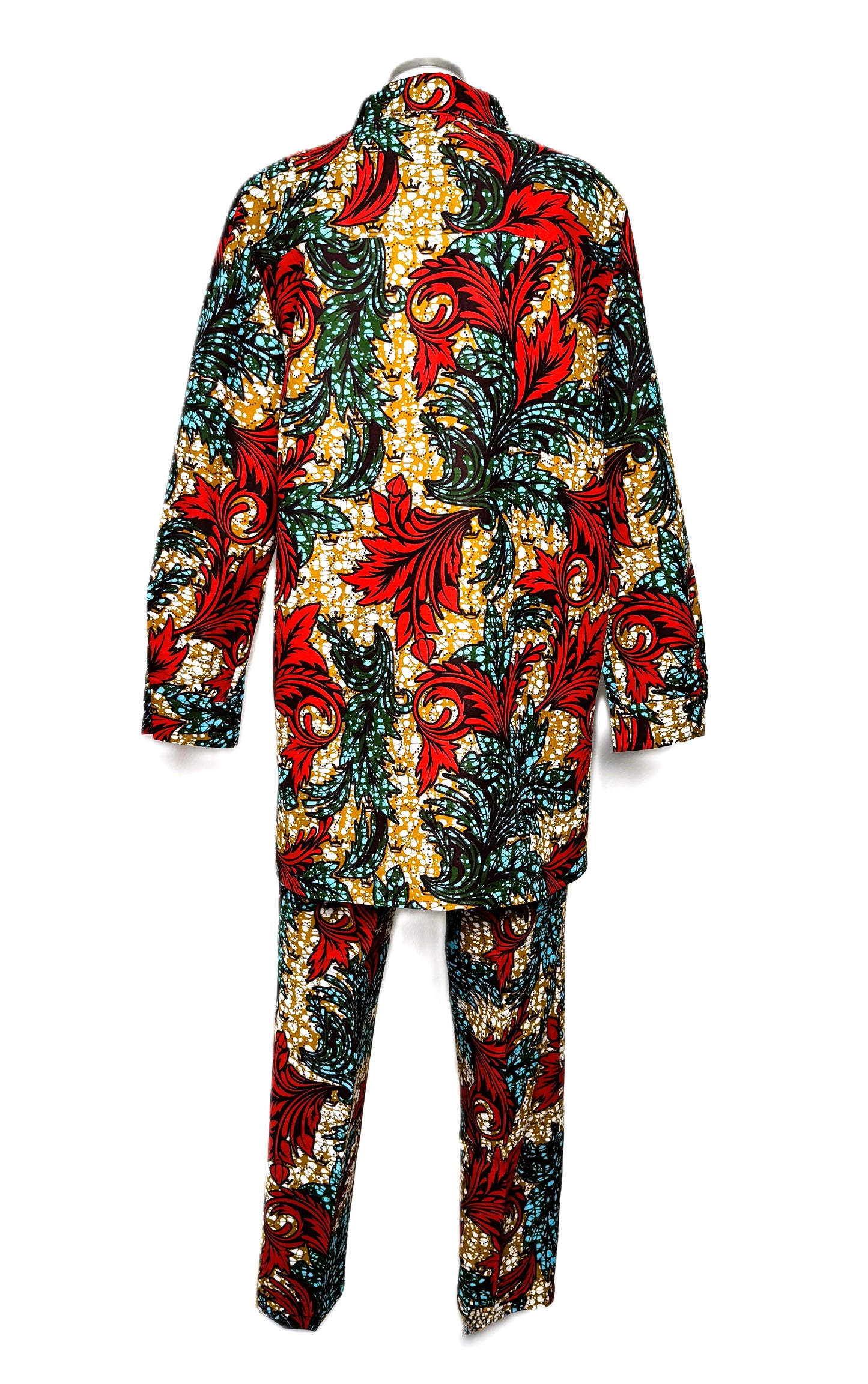 PANTS AND SHIRT SET RED ASHANTI