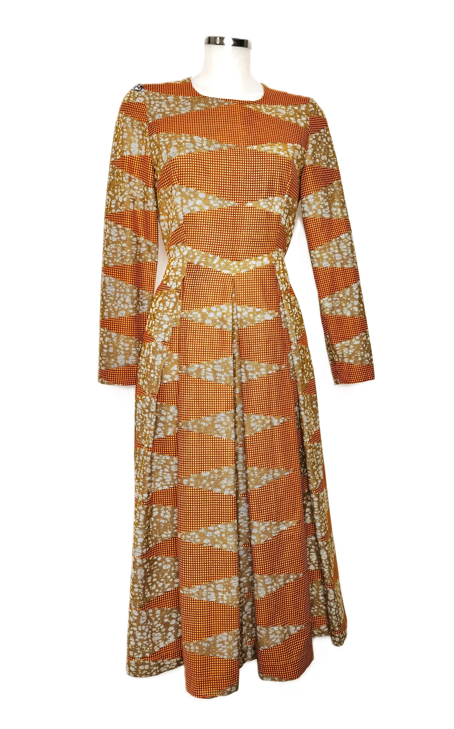 MIDI DRESS WITH PLEATS MAPUTO MARIGOLD
