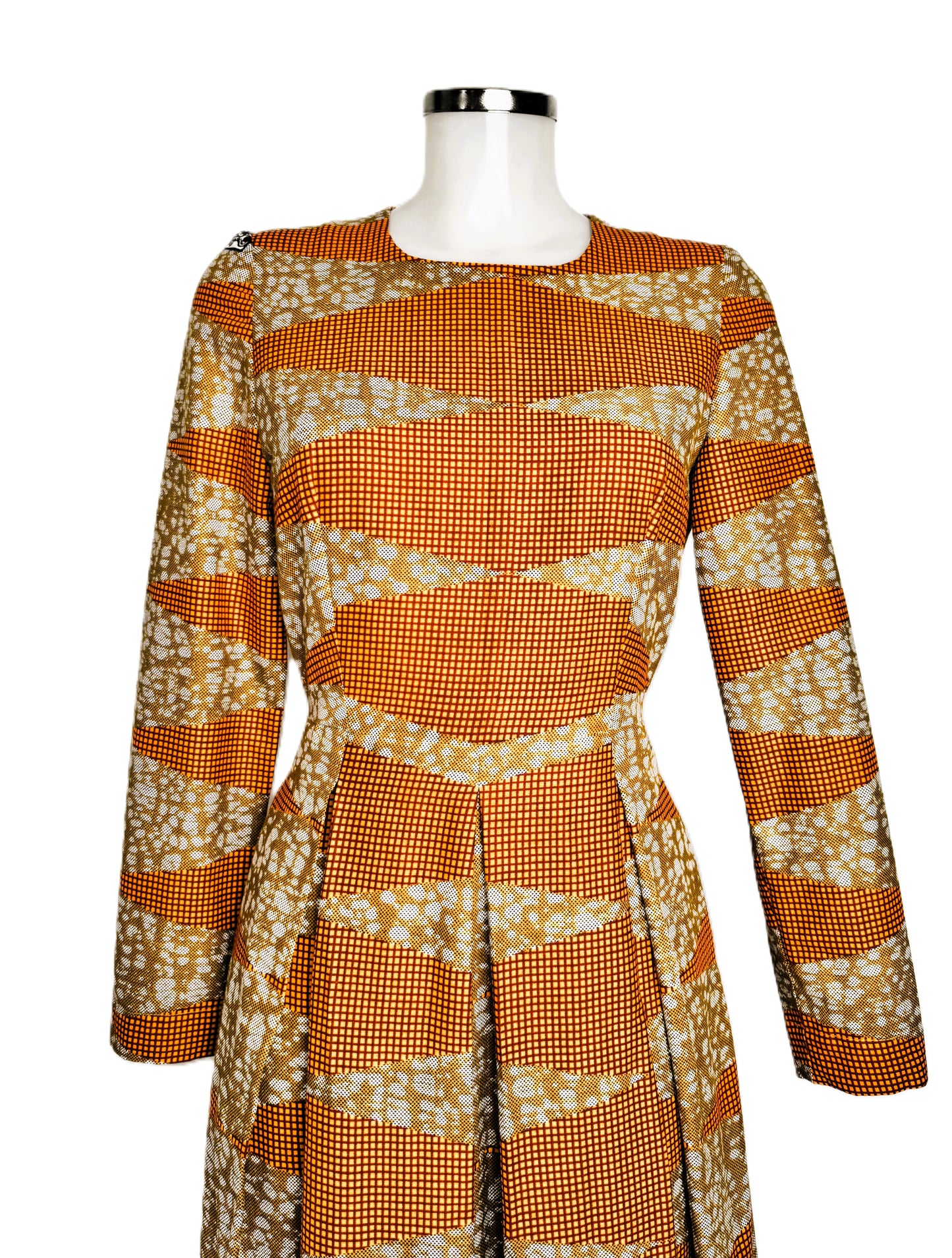 MIDI DRESS WITH PLEATS MAPUTO MARIGOLD