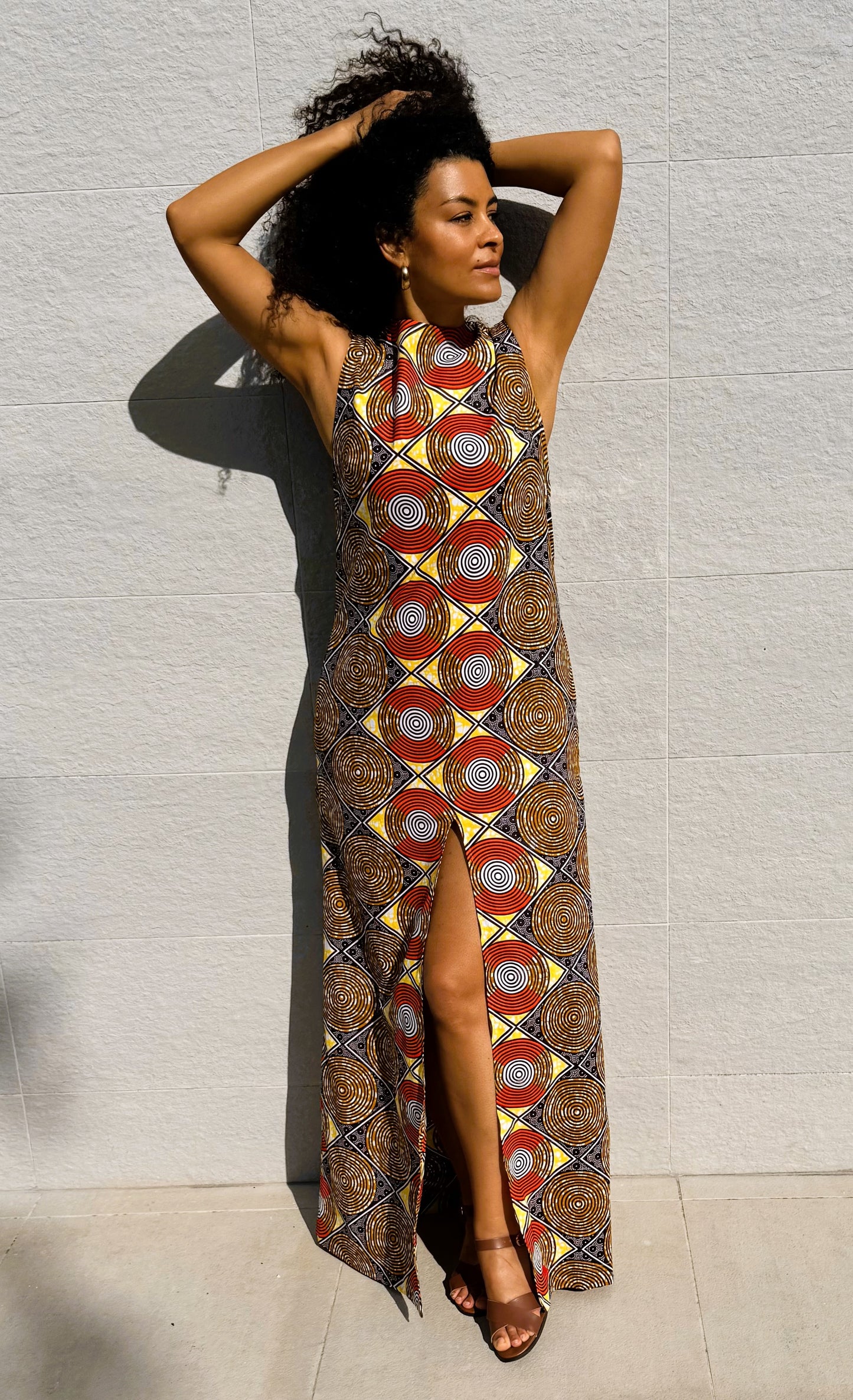 LONG STRAIGHT DRESS SENEGAL SUNSET