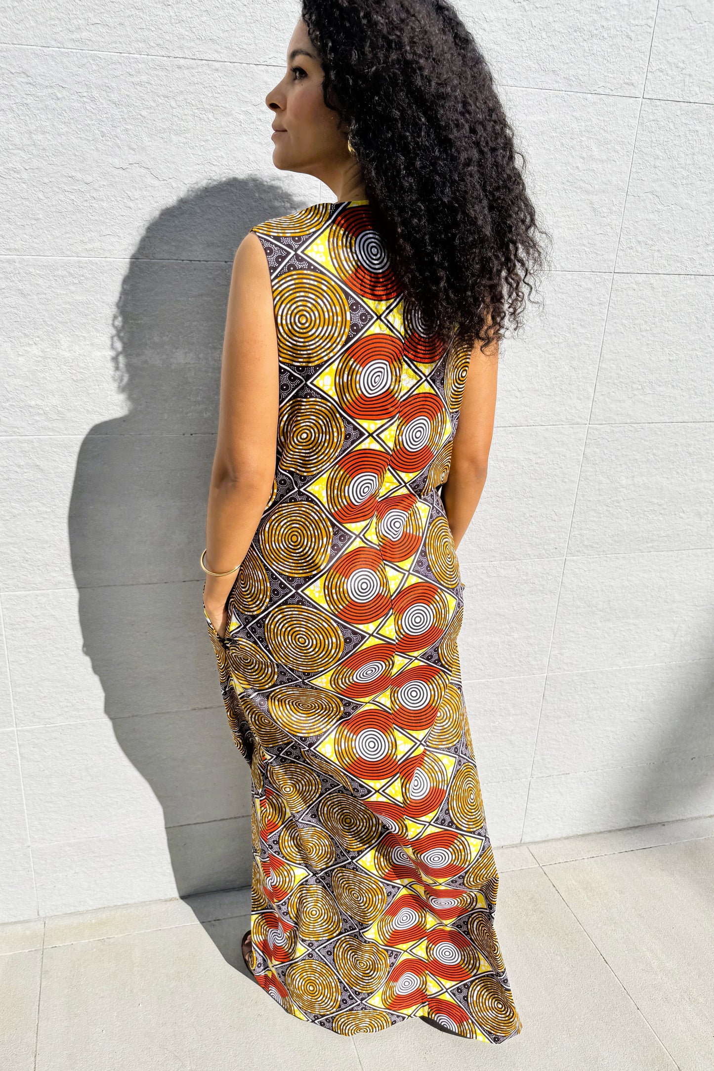 LONG STRAIGHT DRESS SENEGAL SUNSET