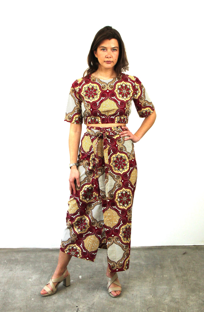 CROPPED BLOUSE & SKIRT SET WELWITSCHIA FLOWER