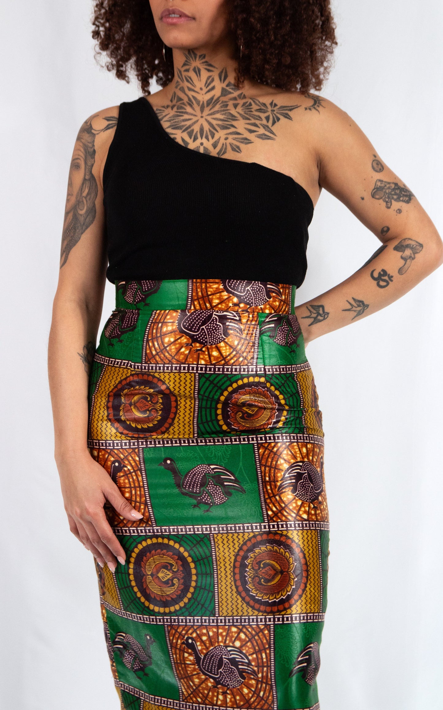 PENCIL SKIRT GREEN BENGUELA