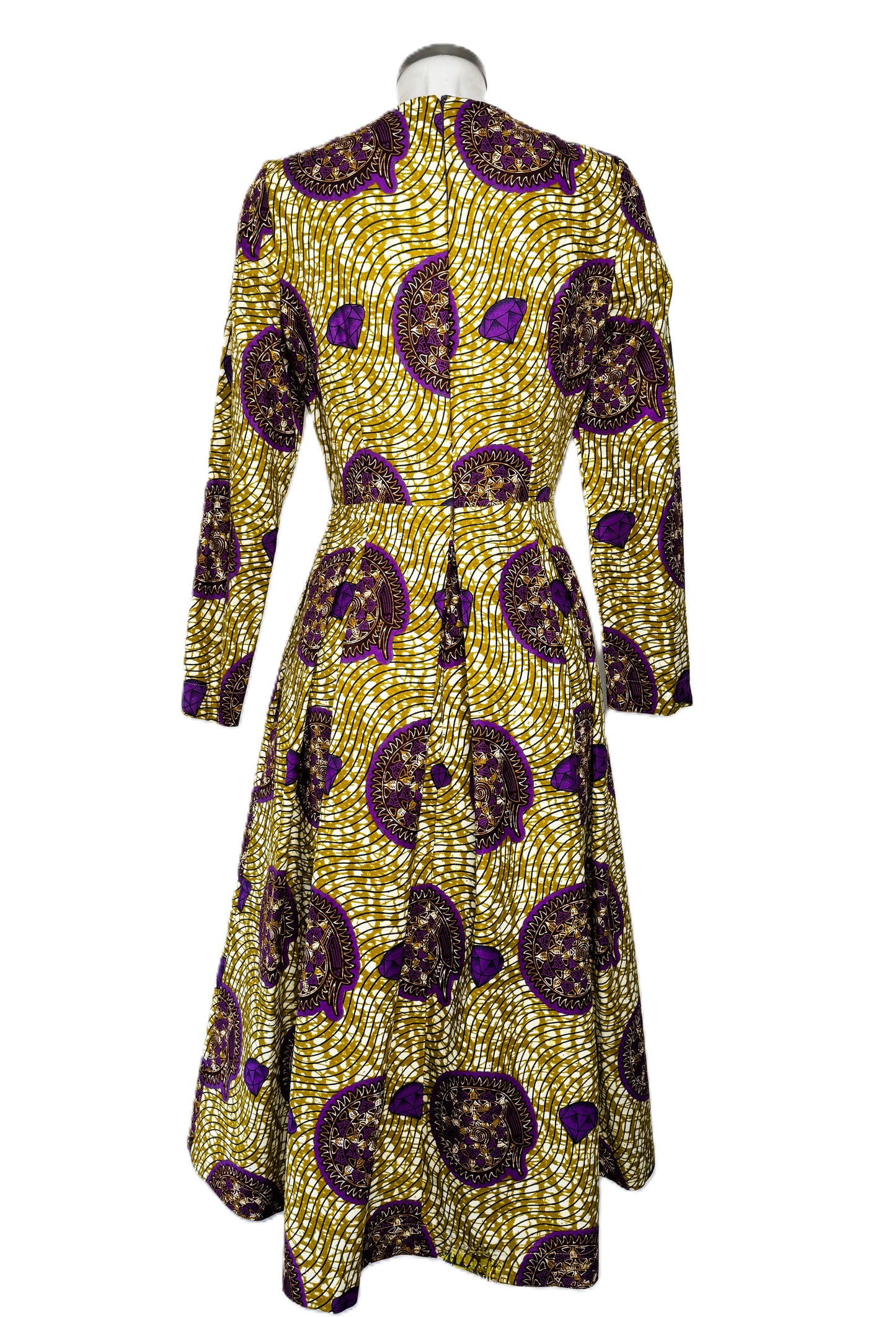 MIDI DRESS WITH PLEATS MALI EARTH
