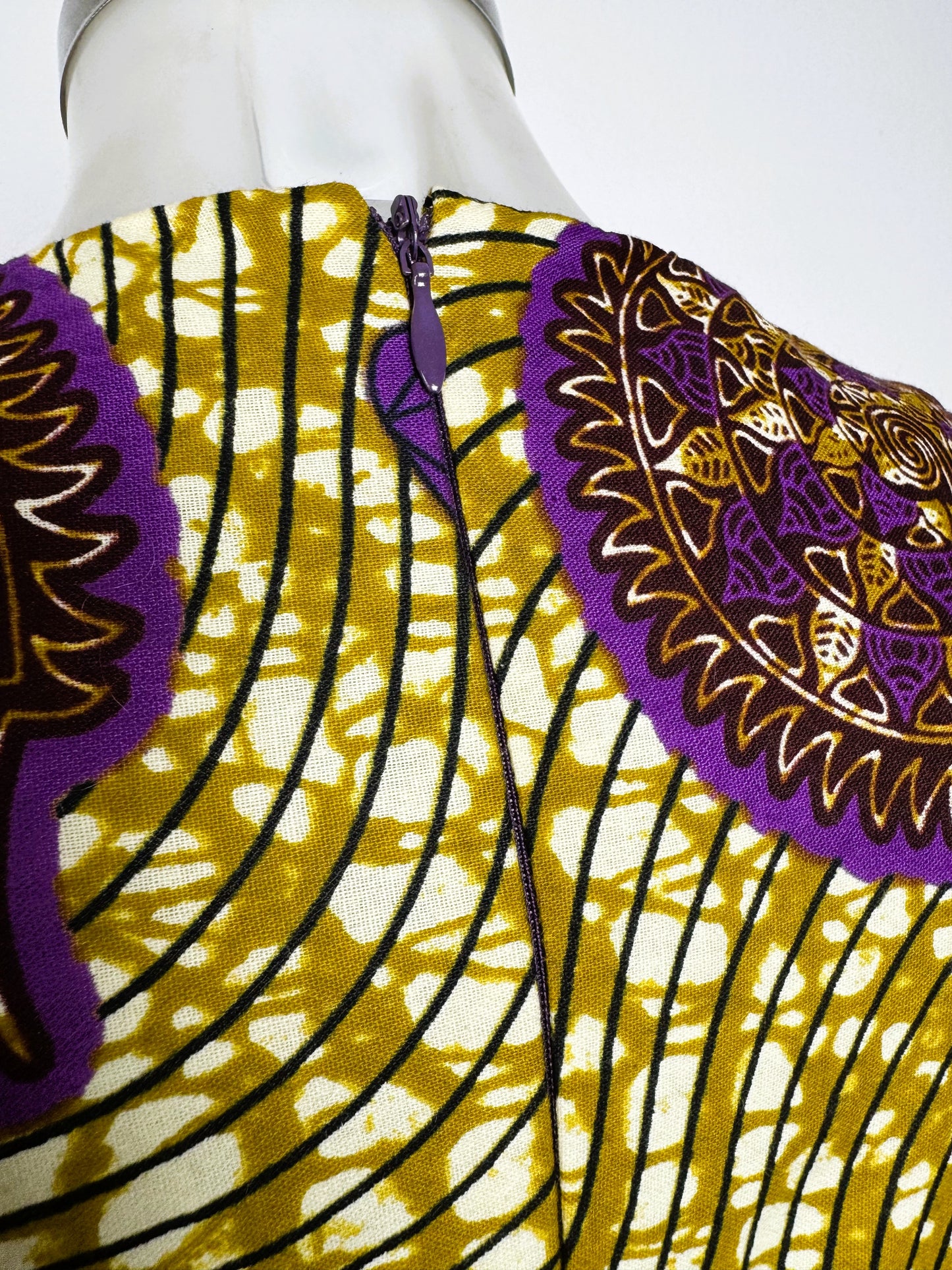 MIDI DRESS WITH PLEATS MALI EARTH
