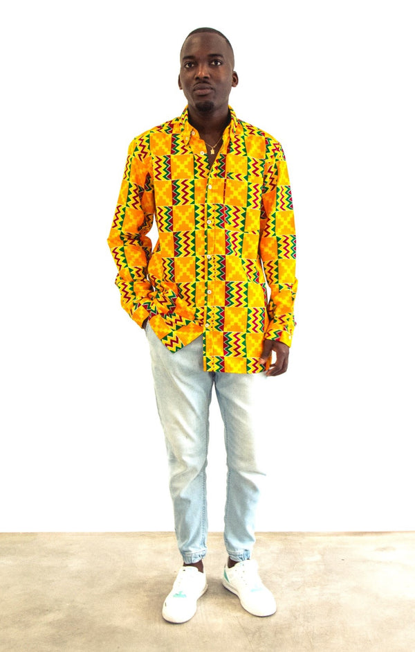 SPORTY MEN’S SHIRT YELLOW CHOKWE